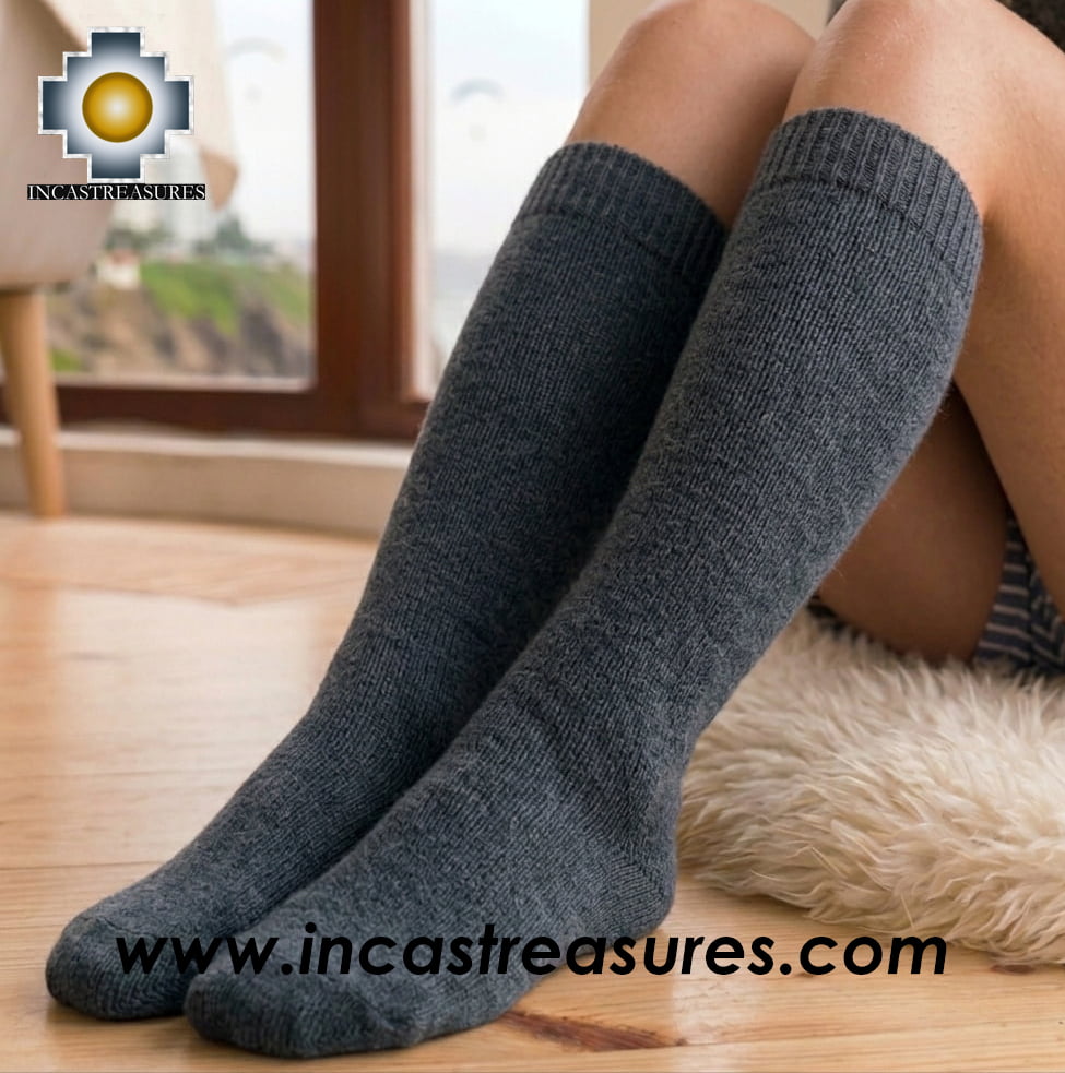 Long Alpaca Socks solid-color - Product id: ALPACASOCKS09-14 Photo03